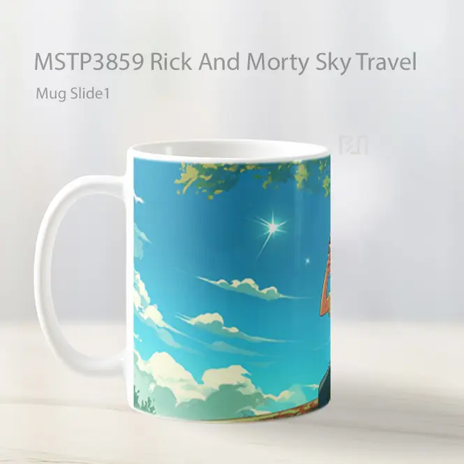 Rick And Morty Sky Travel Mug Gelas Keramik MSTP3859 - All-side / Desain