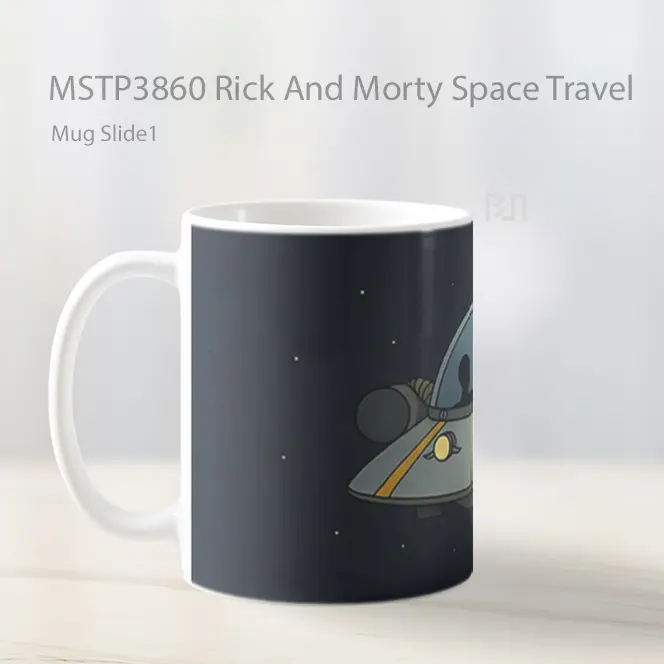 Rick And Morty Space Travel Mug Gelas Keramik MSTP3860 - All-side / Desain