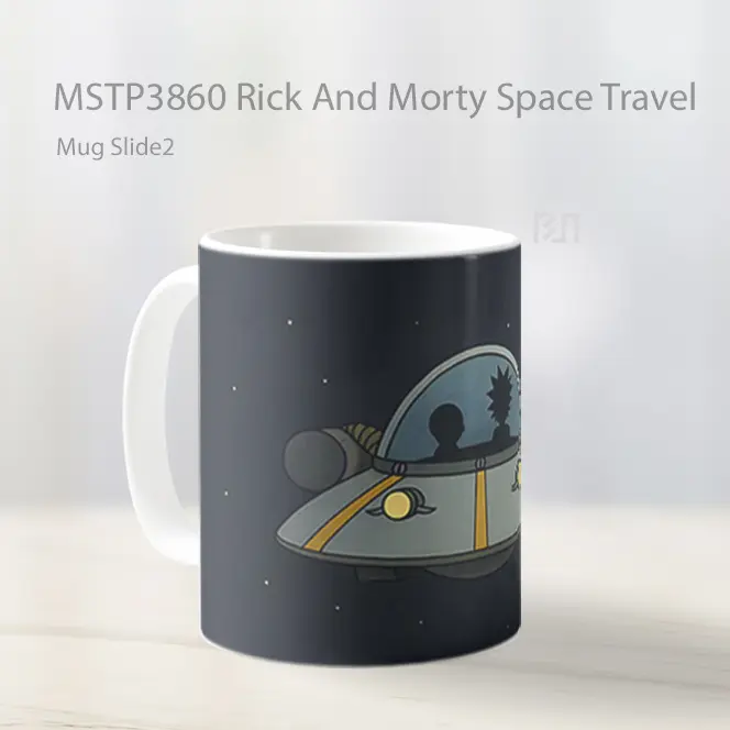 Rick And Morty Space Travel Mug Gelas Keramik MSTP3860 - All-side / Desain
