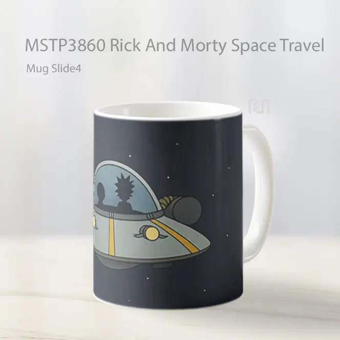 Rick And Morty Space Travel Mug Gelas Keramik MSTP3860