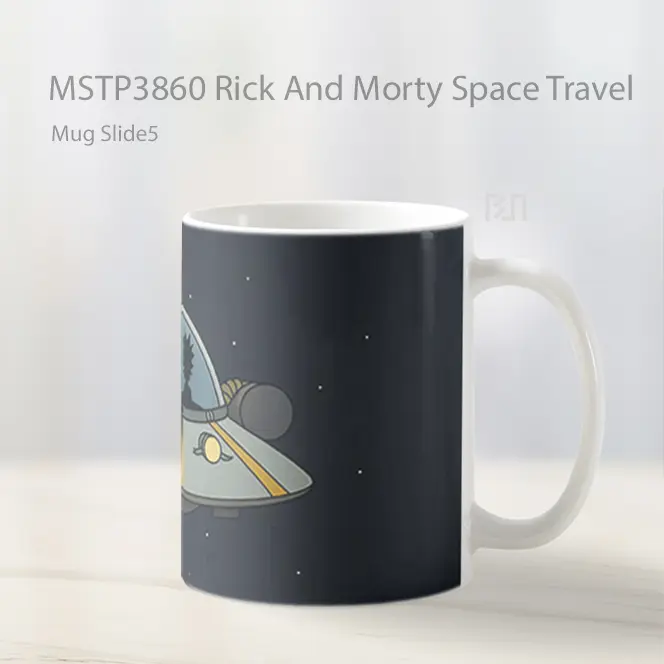 Rick And Morty Space Travel Mug Gelas Keramik MSTP3860 - All-side / Desain