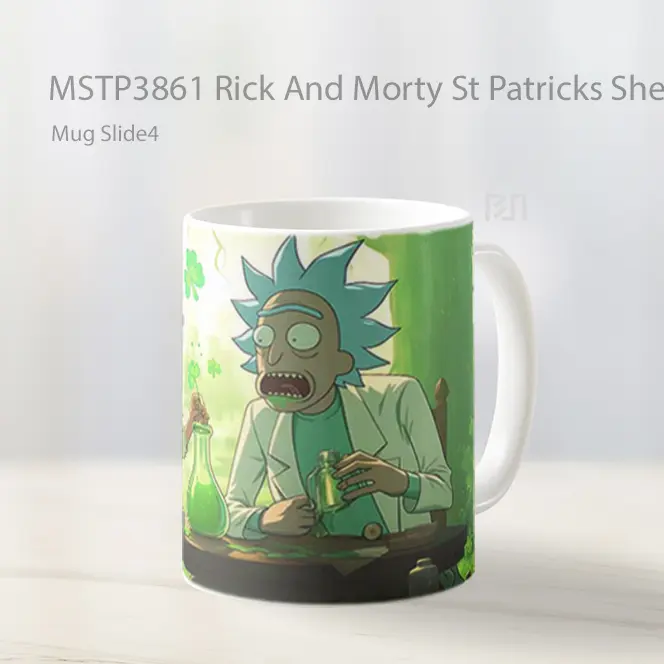 Rick And Morty St Patricks Shenanigans Mug Gelas Keramik MSTP3861