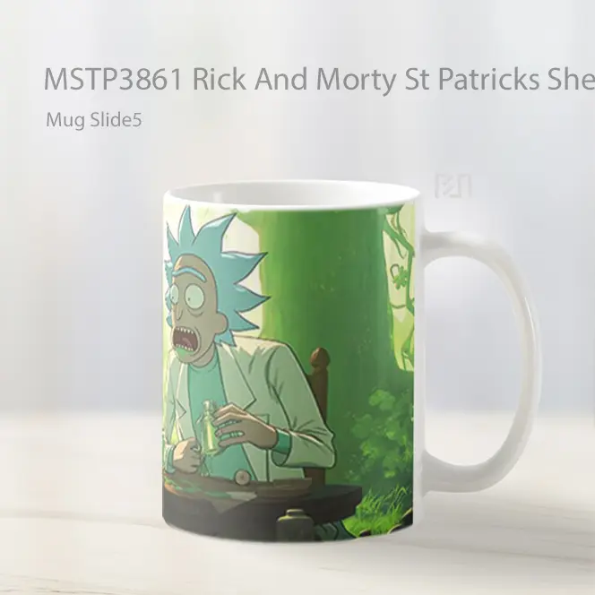Rick And Morty St Patricks Shenanigans Mug Gelas Keramik MSTP3861 - All-side / Desain