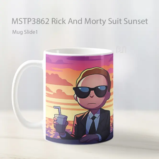 Rick And Morty Suit Sunset Mug Gelas Keramik MSTP3862 - All-side / Desain