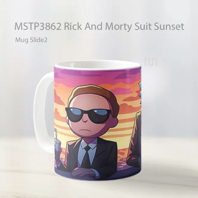 Rick And Morty Suit Sunset Mug Gelas Keramik MSTP3862 - All-side / Desain