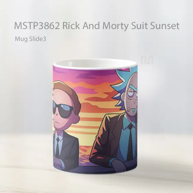 Rick And Morty Suit Sunset Mug Gelas Keramik MSTP3862 - All-side / Desain