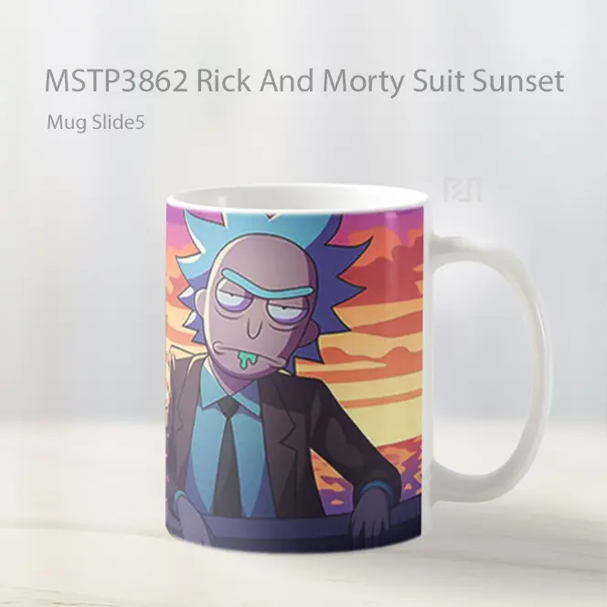Rick And Morty Suit Sunset Mug Gelas Keramik MSTP3862 - All-side / Desain