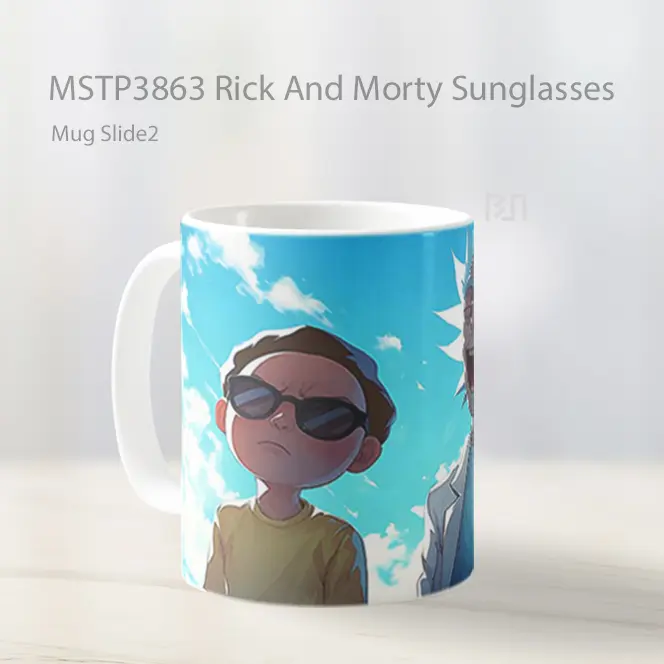 Rick And Morty Sunglasses Mug Gelas Keramik MSTP3863 - All-side / Desain