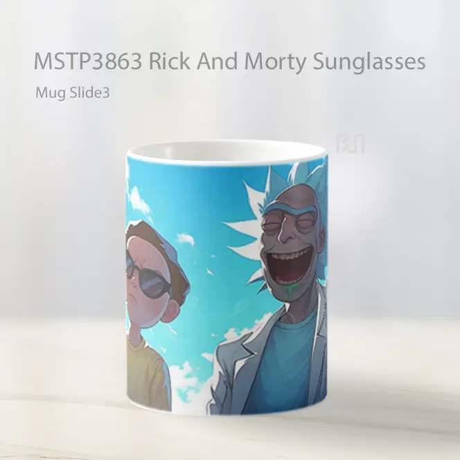 Rick And Morty Sunglasses Mug Gelas Keramik MSTP3863 - All-side / Desain