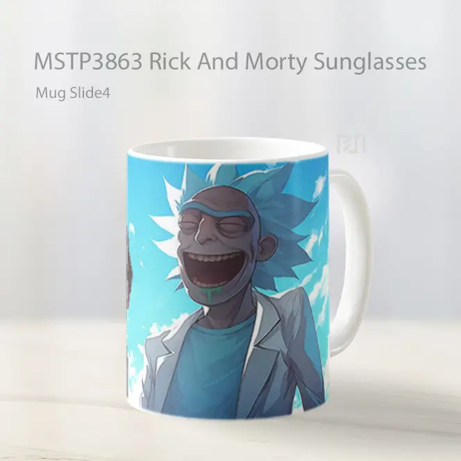 Rick And Morty Sunglasses Mug Gelas Keramik MSTP3863