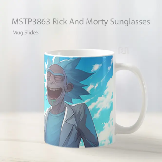 Rick And Morty Sunglasses Mug Gelas Keramik MSTP3863 - All-side / Desain