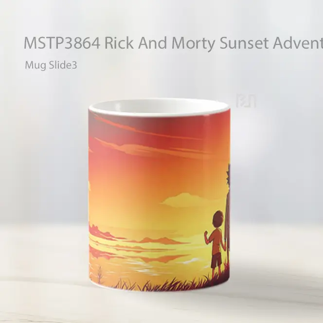 Rick And Morty Sunset Adventure Mug Gelas Keramik MSTP3864 - All-side / Desain