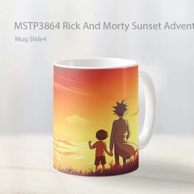 Rick And Morty Sunset Adventure Mug Gelas Keramik MSTP3864