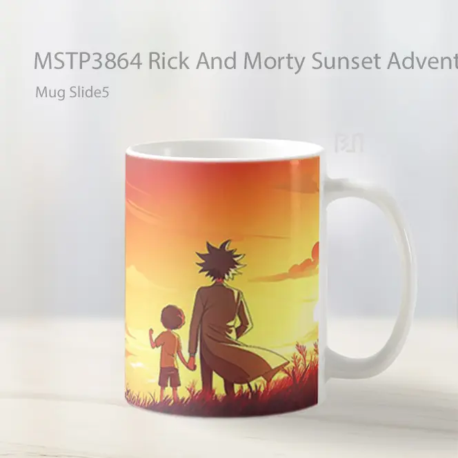 Rick And Morty Sunset Adventure Mug Gelas Keramik MSTP3864 - All-side / Desain