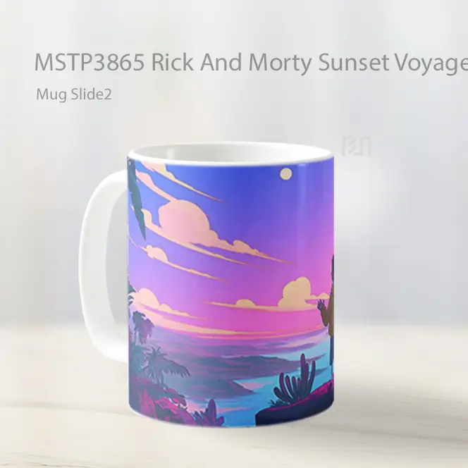 Rick And Morty Sunset Voyage Mug Gelas Keramik MSTP3865 - All-side / Desain