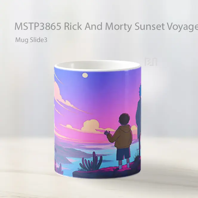 Rick And Morty Sunset Voyage Mug Gelas Keramik MSTP3865 - All-side / Desain
