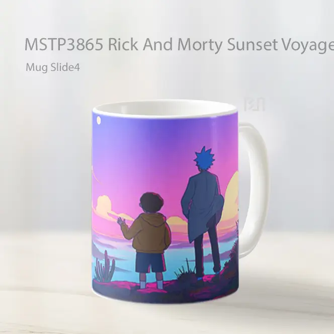 Rick And Morty Sunset Voyage Mug Gelas Keramik MSTP3865