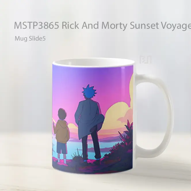 Rick And Morty Sunset Voyage Mug Gelas Keramik MSTP3865 - All-side / Desain