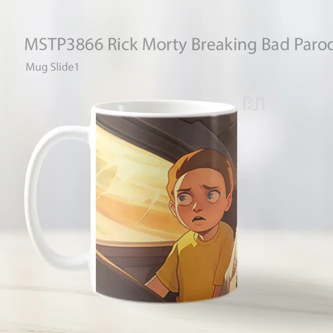 Rick Morty Breaking Bad Parody Mug Gelas Keramik MSTP3866 - All-side / Desain