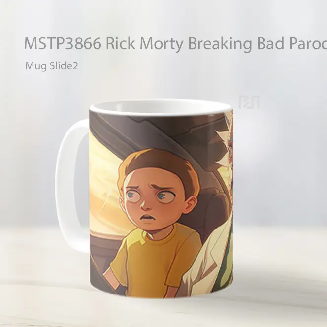 Rick Morty Breaking Bad Parody Mug Gelas Keramik MSTP3866 - All-side / Desain