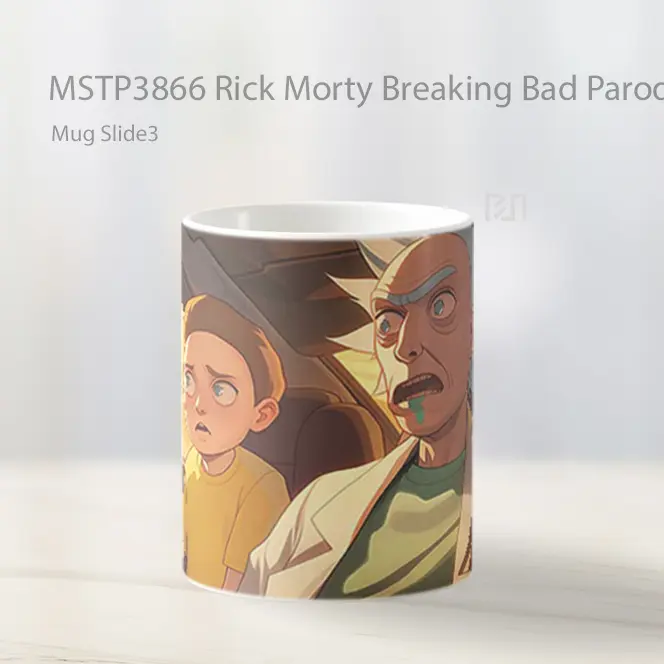 Rick Morty Breaking Bad Parody Mug Gelas Keramik MSTP3866 - All-side / Desain