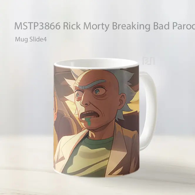 Rick Morty Breaking Bad Parody Mug Gelas Keramik MSTP3866