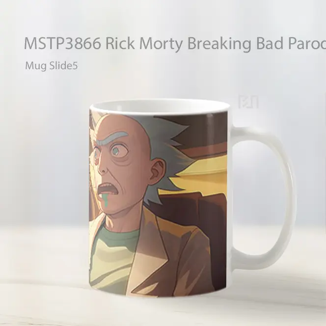 Rick Morty Breaking Bad Parody Mug Gelas Keramik MSTP3866 - All-side / Desain