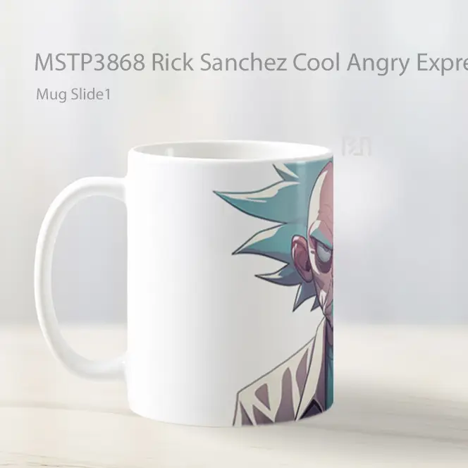 Rick Sanchez Cool Angry Expression Mug Gelas Keramik MSTP3868 - All-side / Desain