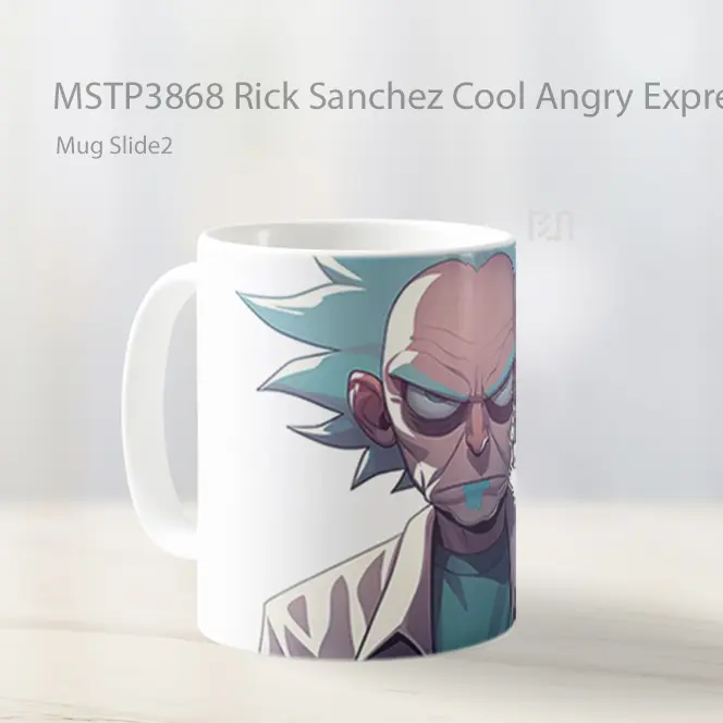 Rick Sanchez Cool Angry Expression Mug Gelas Keramik MSTP3868 - All-side / Desain