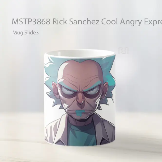 Rick Sanchez Cool Angry Expression Mug Gelas Keramik MSTP3868 - All-side / Desain