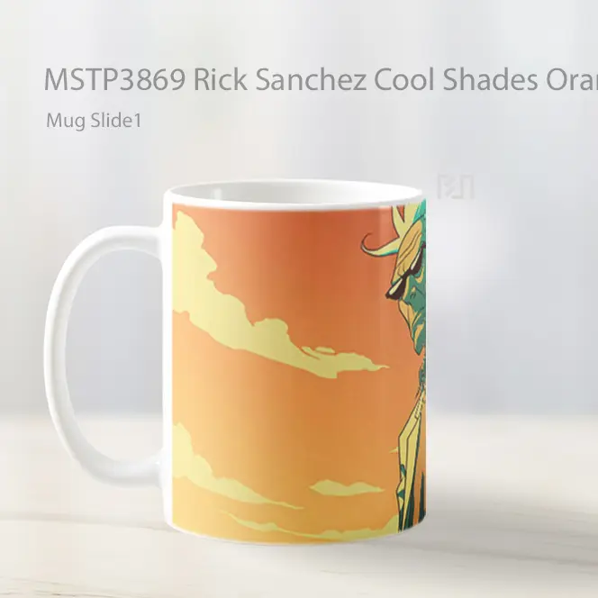 Rick Sanchez Cool Shades Orange Sky Mug Gelas Keramik MSTP3869 - All-side / Desain