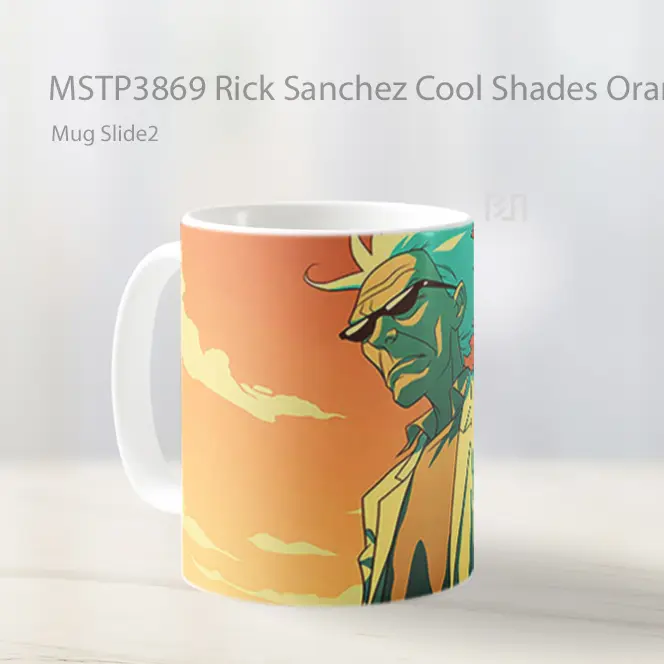Rick Sanchez Cool Shades Orange Sky Mug Gelas Keramik MSTP3869 - All-side / Desain