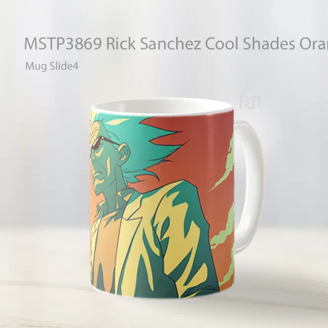 Rick Sanchez Cool Shades Orange Sky Mug Gelas Keramik MSTP3869