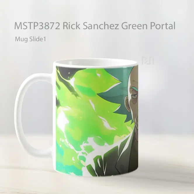 Rick Sanchez Green Portal Mug Gelas Keramik MSTP3872 - All-side / Desain