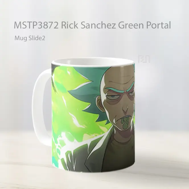 Rick Sanchez Green Portal Mug Gelas Keramik MSTP3872 - All-side / Desain