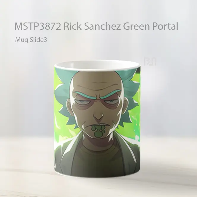 Rick Sanchez Green Portal Mug Gelas Keramik MSTP3872 - All-side / Desain