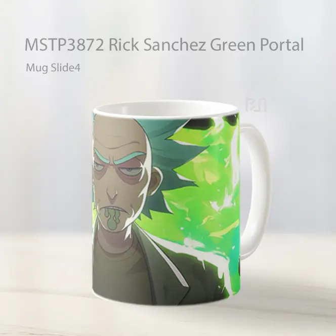 Rick Sanchez Green Portal Mug Gelas Keramik MSTP3872