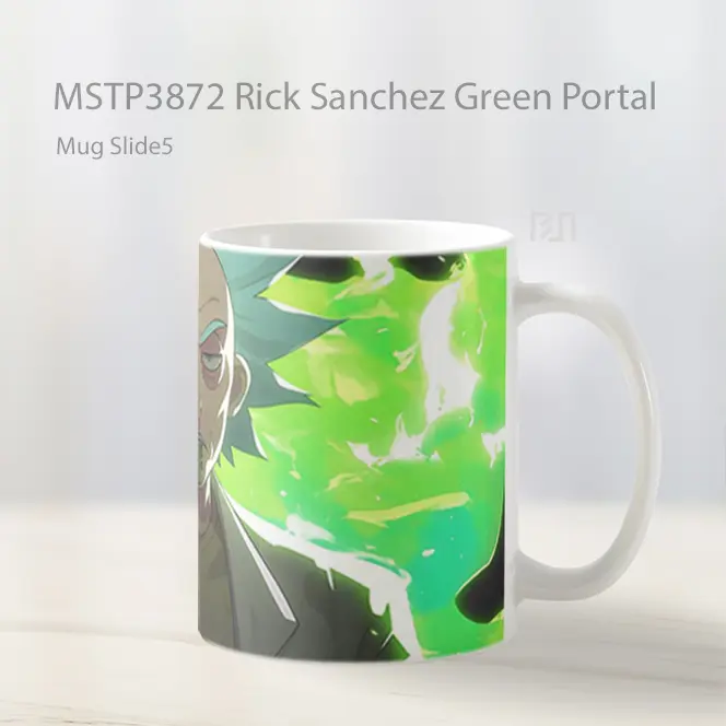 Rick Sanchez Green Portal Mug Gelas Keramik MSTP3872 - All-side / Desain