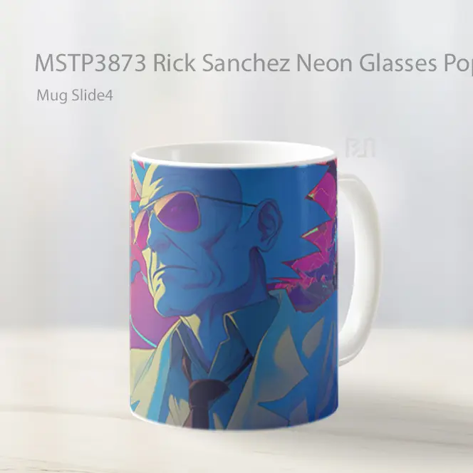 Rick Sanchez Neon Glasses Pop Art Mug Gelas Keramik MSTP3873