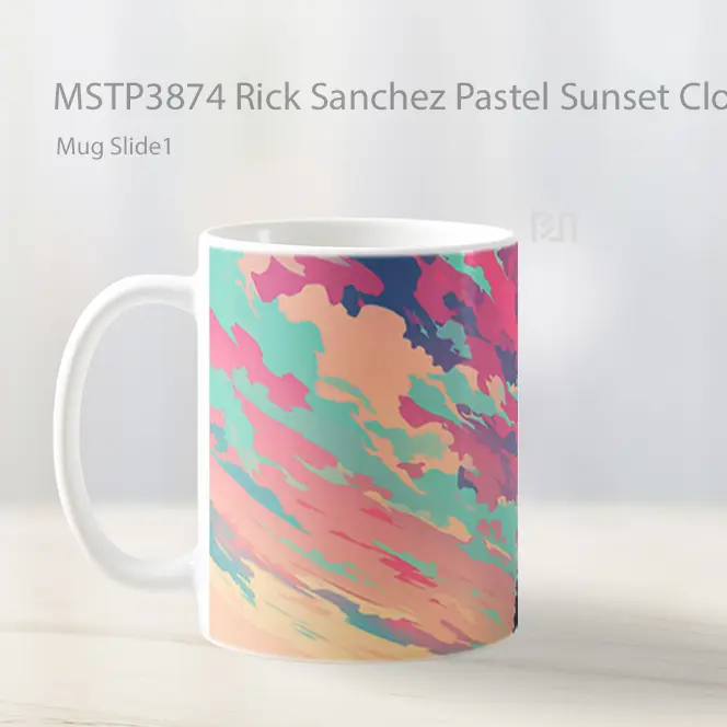 Rick Sanchez Pastel Sunset Cloudscape Mug Gelas Keramik MSTP3874 - All-side / Desain