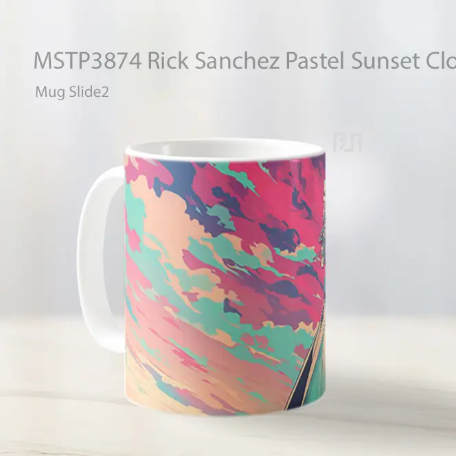 Rick Sanchez Pastel Sunset Cloudscape Mug Gelas Keramik MSTP3874 - All-side / Desain