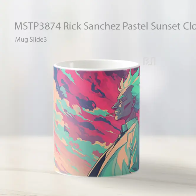 Rick Sanchez Pastel Sunset Cloudscape Mug Gelas Keramik MSTP3874 - All-side / Desain