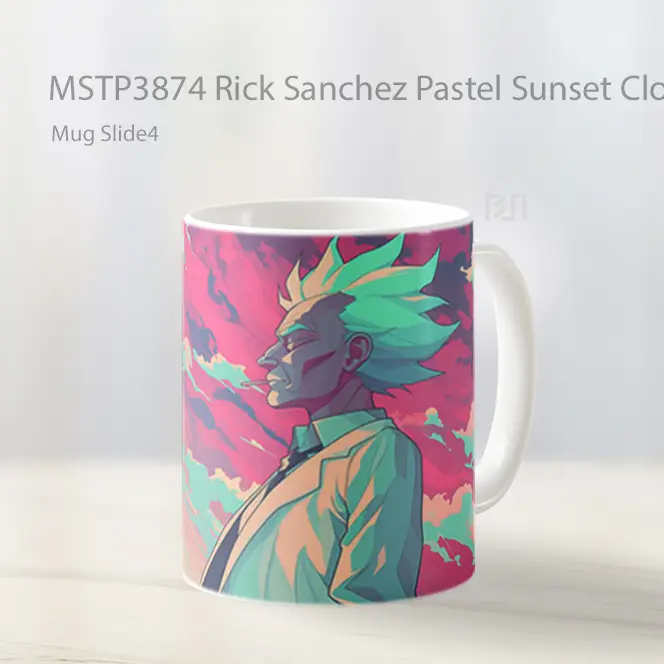 Rick Sanchez Pastel Sunset Cloudscape Mug Gelas Keramik MSTP3874