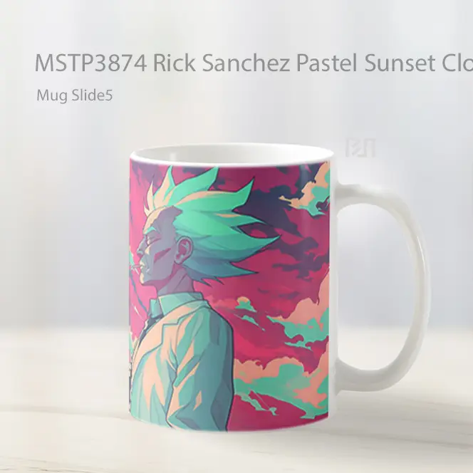 Rick Sanchez Pastel Sunset Cloudscape Mug Gelas Keramik MSTP3874 - All-side / Desain