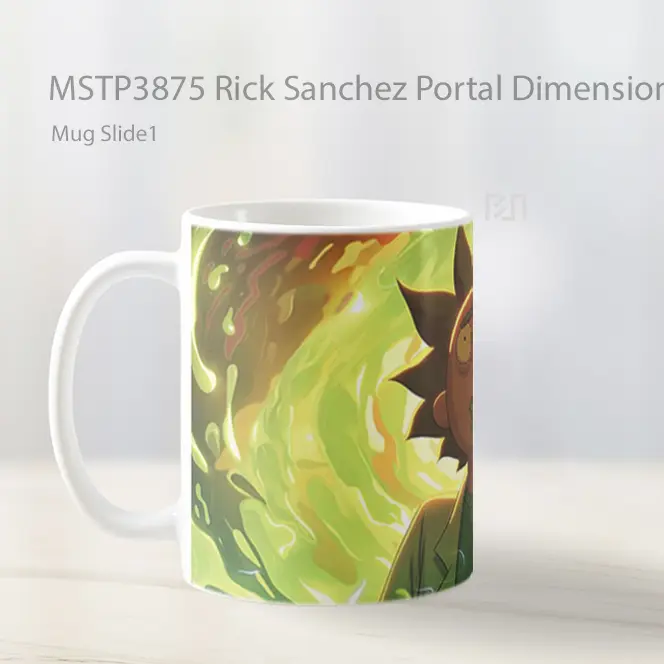 Rick Sanchez Portal Dimension Mug Gelas Keramik MSTP3875 - All-side / Desain