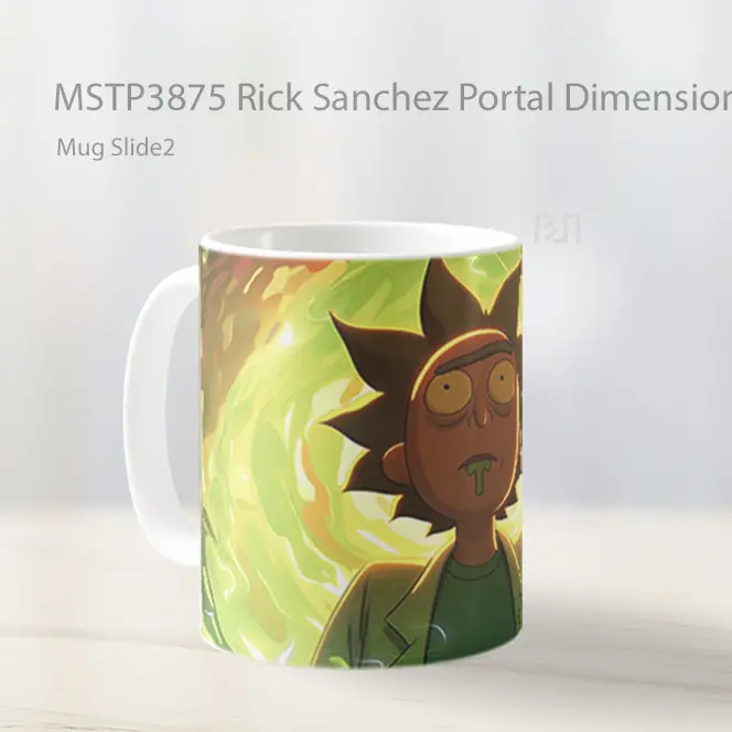 Rick Sanchez Portal Dimension Mug Gelas Keramik MSTP3875 - All-side / Desain