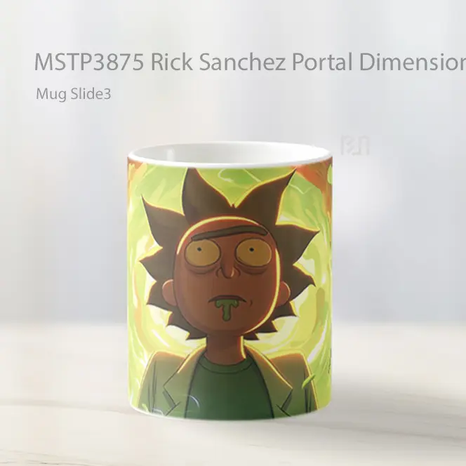 Rick Sanchez Portal Dimension Mug Gelas Keramik MSTP3875 - All-side / Desain