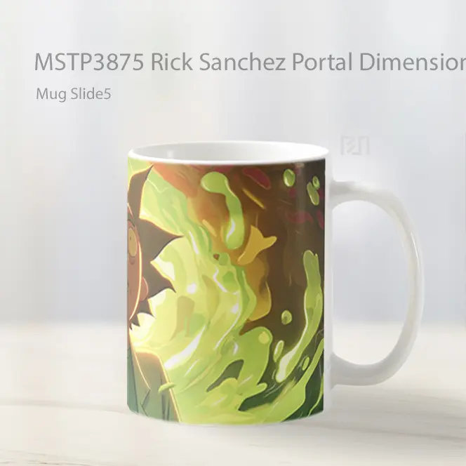 Rick Sanchez Portal Dimension Mug Gelas Keramik MSTP3875 - All-side / Desain