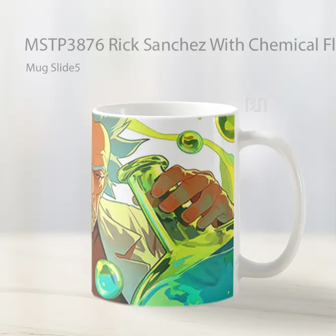 Rick Sanchez With Chemical Flasks Mug Gelas Keramik MSTP3876 - All-side / Desain