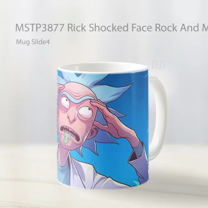 Rick Shocked Face Rock And Morty Mug Gelas Keramik MSTP3877